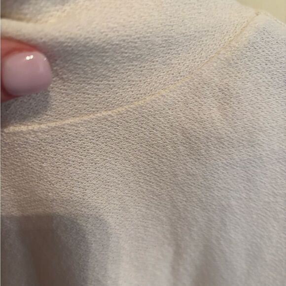 Women's Cropped High-Neck Cream Sweater - Picture 5 of 5